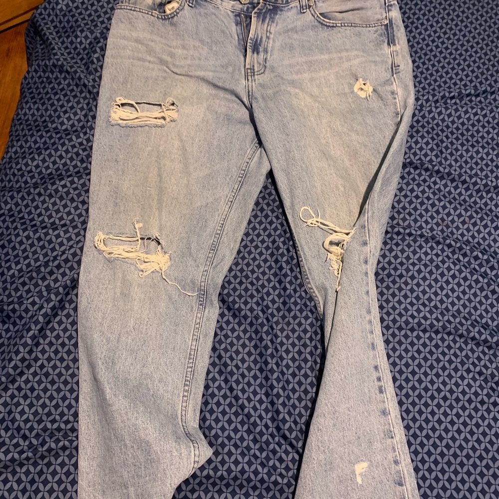 Distressed jeans
